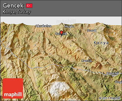 Satellite 3D Map of Gencek