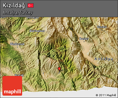 Satellite 3D Map of Kızıldağ