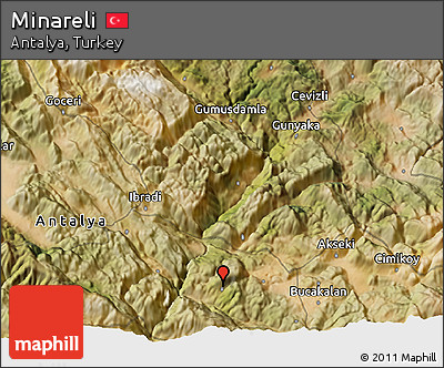 Satellite 3D Map of Minareli