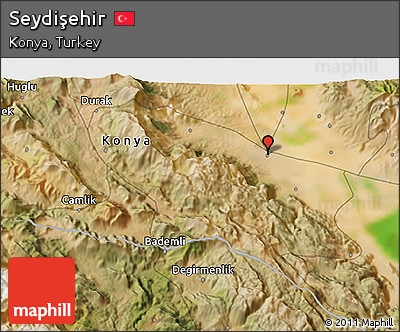 Satellite 3D Map of Seydişehir