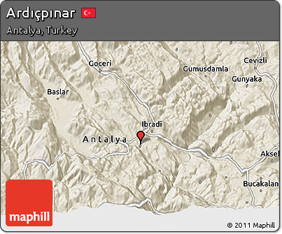 Shaded Relief 3D Map of Ardıçpınar
