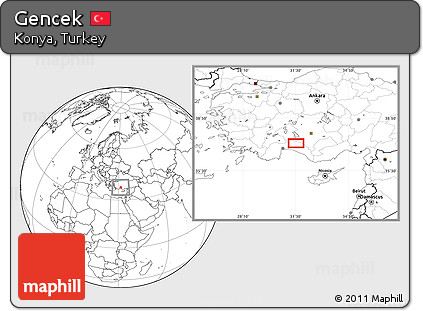 Blank Location Map of Gencek