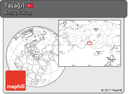 Blank Location Map of Taşağıl