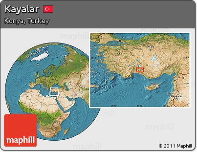 Satellite Location Map of Kayalar
