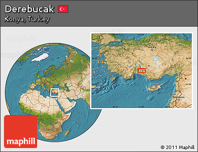 Satellite Location Map of Derebucak