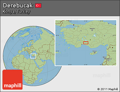 Savanna Style Location Map of Derebucak