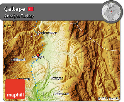 Physical Map of Çaltepe