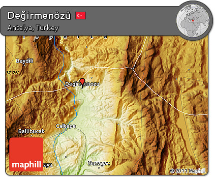 Physical Map of Değirmenözü