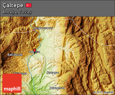 Physical Map of Çaltepe