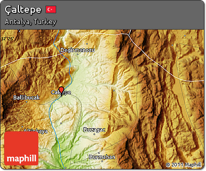 Physical Map of Çaltepe