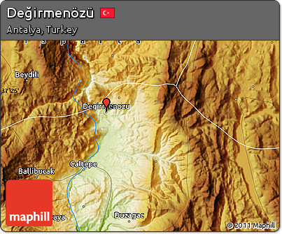 Physical Map of Değirmenözü