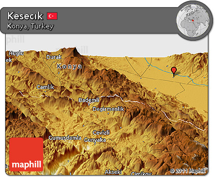 Physical Panoramic Map of Kesecık