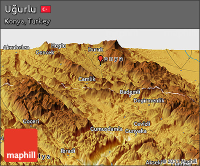 Physical Panoramic Map of Uğurlu