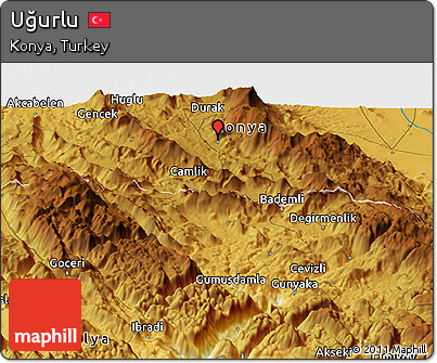 Physical Panoramic Map of Uğurlu