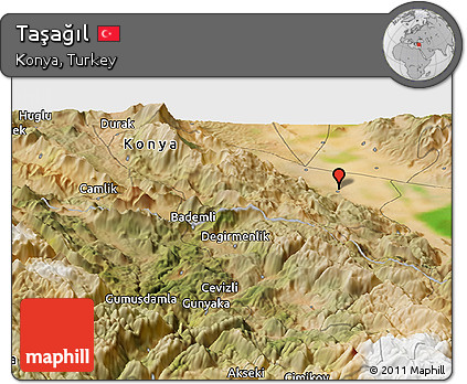 Satellite Panoramic Map of Taşağıl