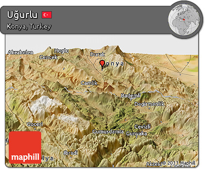 Satellite Panoramic Map of Uğurlu