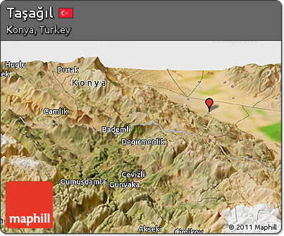 Satellite Panoramic Map of Taşağıl