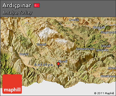 Satellite Panoramic Map of Ardıçpınar