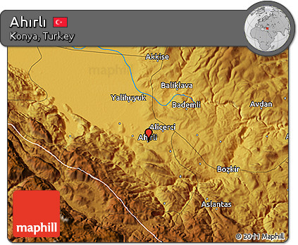 Physical 3D Map of Ahırlı