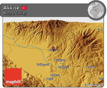 Physical 3D Map of Akkise