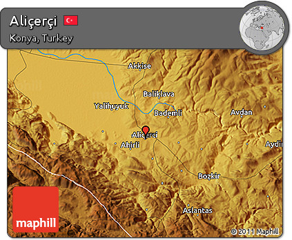 Physical 3D Map of Aliçerçi