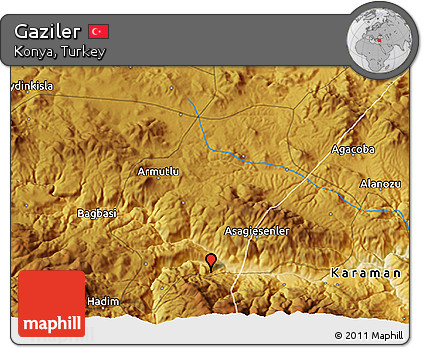 Physical 3D Map of Gaziler