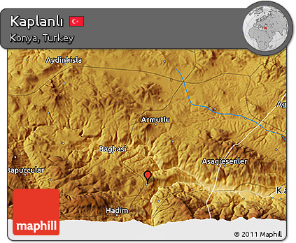 Physical 3D Map of Kaplanlı