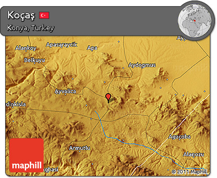 Physical 3D Map of Koçaş