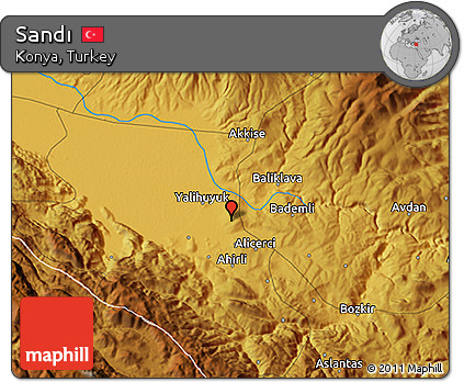Physical 3D Map of Sandı