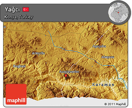 Physical 3D Map of Yağcı
