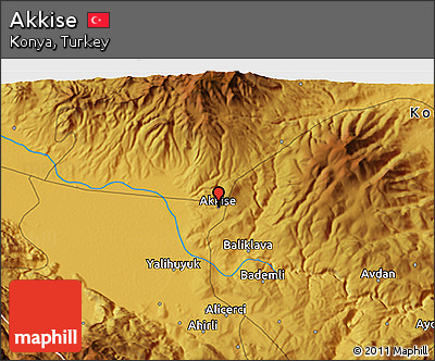 Physical 3D Map of Akkise