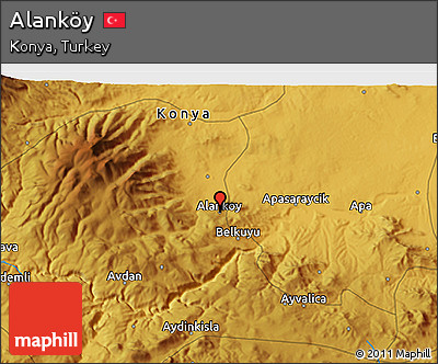 Physical 3D Map of Alanköy