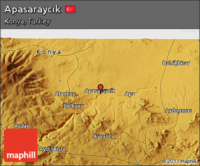 Physical 3D Map of Apasaraycık
