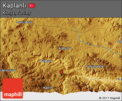 Physical 3D Map of Kaplanlı
