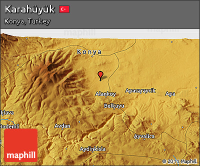 Physical 3D Map of Karahüyük
