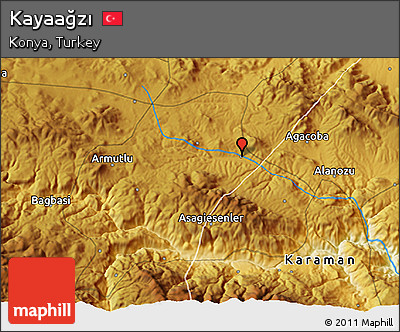 Physical 3D Map of Kayaağzı