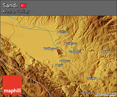 Physical 3D Map of Sandı