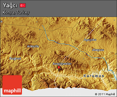 Physical 3D Map of Yağcı