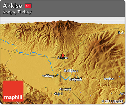 Physical 3D Map of Akkise