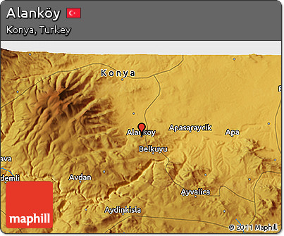 Physical 3D Map of Alanköy