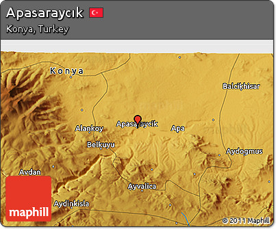 Physical 3D Map of Apasaraycık