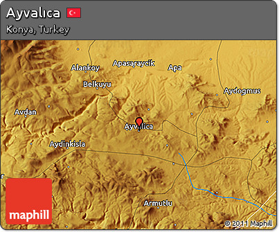 Physical 3D Map of Ayvalıca