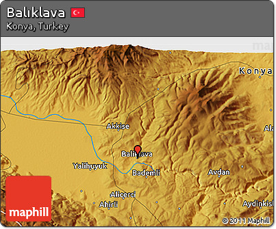 Physical 3D Map of Balıklava