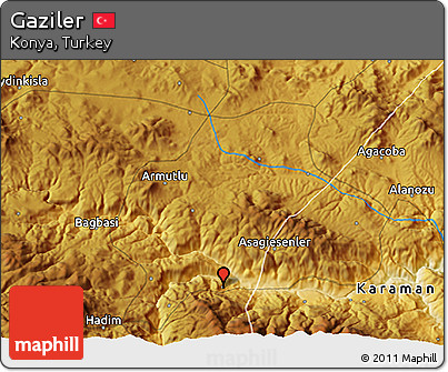 Physical 3D Map of Gaziler