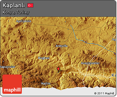 Physical 3D Map of Kaplanlı