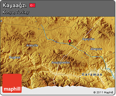 Physical 3D Map of Kayaağzı