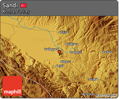 Physical 3D Map of Sandı