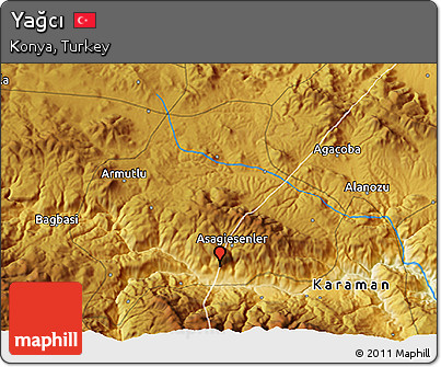 Physical 3D Map of Yağcı