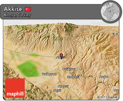 Satellite 3D Map of Akkise