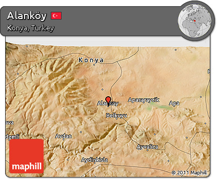 Satellite 3D Map of Alanköy